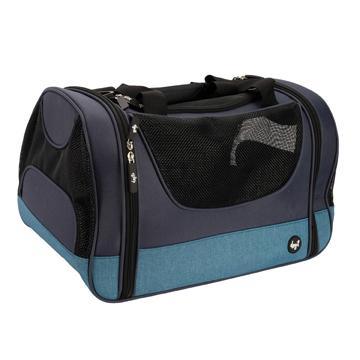 DogIt Explorer Soft Tote Bag Black & Navy - 18" x 12" x 12" - Soft-Sided Crates - Dogit - PetMax Canada