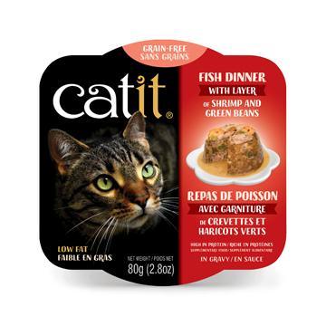 CatIt Wet Cat Food Fish Dinner With Shrimp & Green Beans - 80g - Canned Cat Food - Catit - PetMax Canada