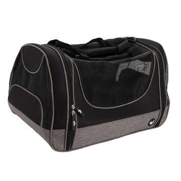 DogIt Explorer Soft Tote Bag Grey & Black  Soft-Sided Crates  | PetMax Canada