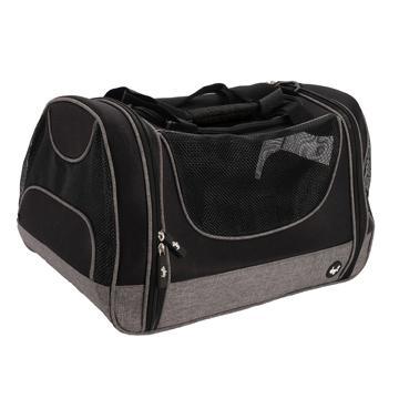 DogIt Explorer Soft Tote Bag Grey & Black - 18" x 12" x 12" - Soft-Sided Crates - Dogit - PetMax Canada