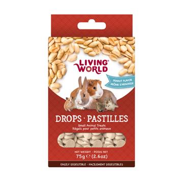 Living World Small Animal Drops Peanut  Small Animal Food Treats  | PetMax Canada