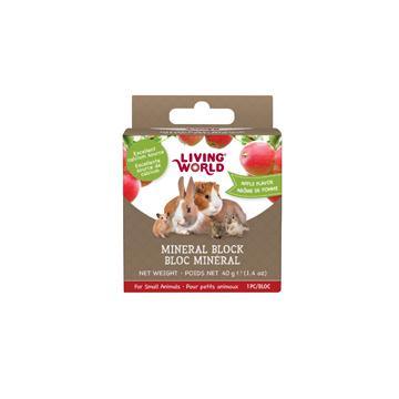 Living World Small Animal Mineral Block Apple - 40g - Small Animal Chew Products - Living World - PetMax Canada
