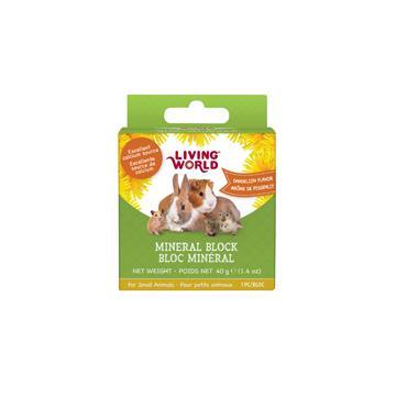 Living World Small Animal Mineral Block Dandelion - 40g - Small Animal Chew Products - Living World - PetMax Canada