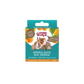 Living World Small Animal Mineral Block Orange - 40g - Small Animal Chew Products - Living World - PetMax Canada