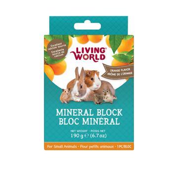 Living World Small Animal Mineral Block Orange - 190g - Small Animal Chew Products - Living World - PetMax Canada