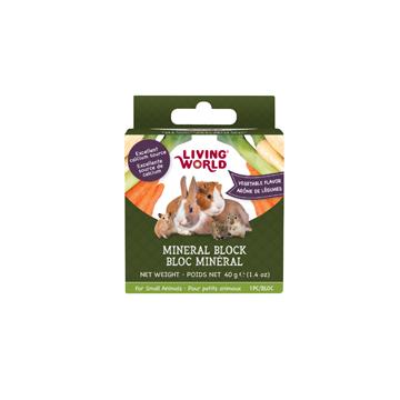 Living World Small Animal Mineral Block Vegetable 40g Small Animal Chew Products 40g | PetMax Canada