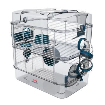 Rody3 Duo Hamster Cage 2-Story Blue  Small Animal Cages  | PetMax Canada