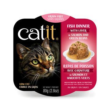 CatIt Wet Cat Food Fish Dinner With Salmon & Green Beans - 80g - Canned Cat Food - Catit - PetMax Canada