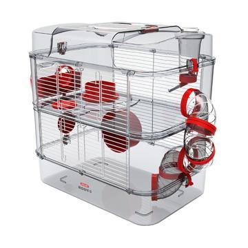 Rody3 Duo Hamster Cage 2-Story Grenadine  Small Animal Cages  | PetMax Canada