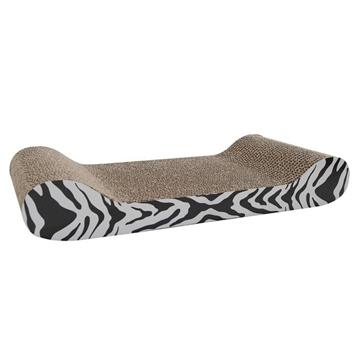 CatIt Lounge Style Scratcher White Tiger Pattern  Cat Scratching Posts  | PetMax Canada