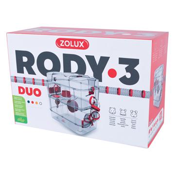 Rody3 Duo Hamster Cage 2-Story Grenadine  Small Animal Cages  | PetMax Canada