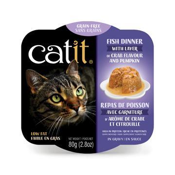 CatIt Wet Cat Food Fish Dinner With Crab Flavour & Pumpkin - 80g - Canned Cat Food - Catit - PetMax Canada