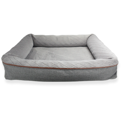 Be One Breed Snuggle Dog Bed Light Grey  Dog Beds  | PetMax Canada