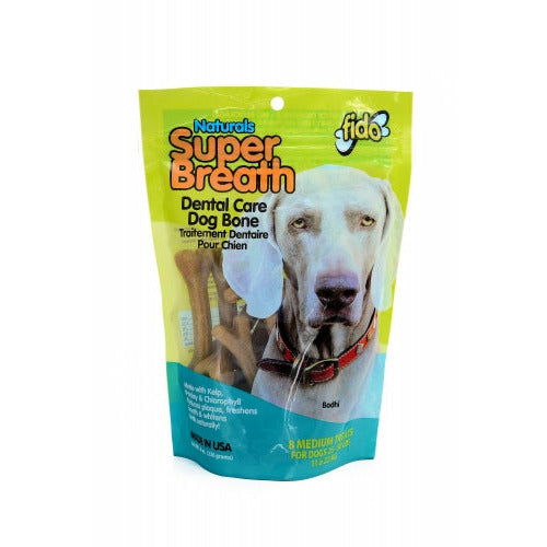 Fido Naturals Super Breath Bones Medium Chew Products Medium | PetMax Canada