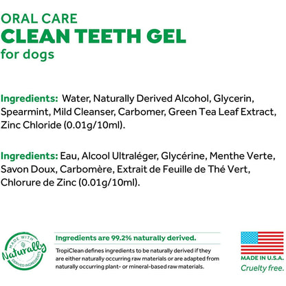 Tropiclean Fresh Breath Plaque Remover Pet Clean Teeth Gel - 59 mL - Health Care - Tropiclean - PetMax Canada