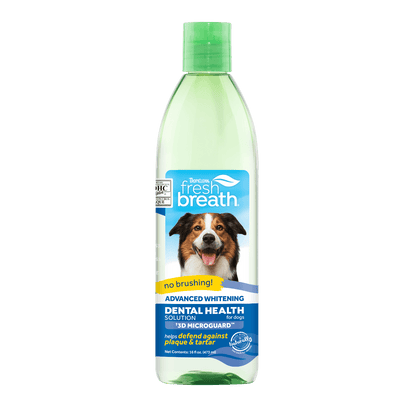 Tropiclean Fresh Dental Health Solution For Dogs Plus Advanced Whitening - 473 mL - Health Care - Tropiclean - PetMax Canada
