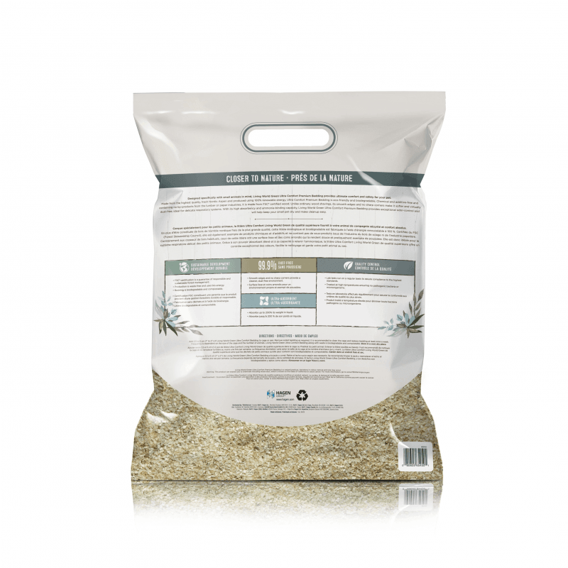 Living World Green Ultra Comfort Premium Bedding - 10L - Small Animal Litter - Living World - PetMax Canada