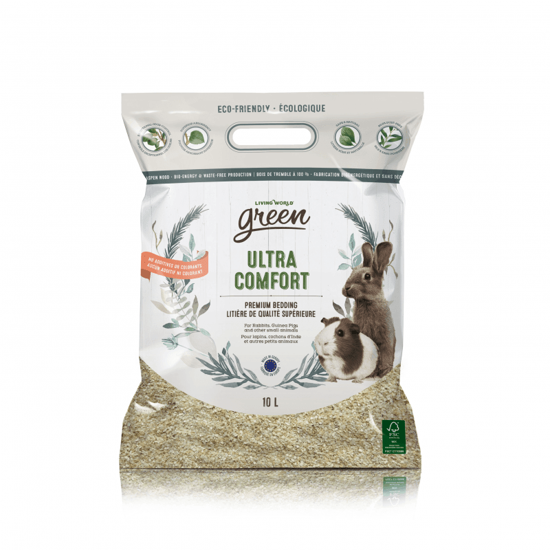 Living World Green Ultra Comfort Premium Bedding - 10L - Small Animal Litter - Living World - PetMax Canada