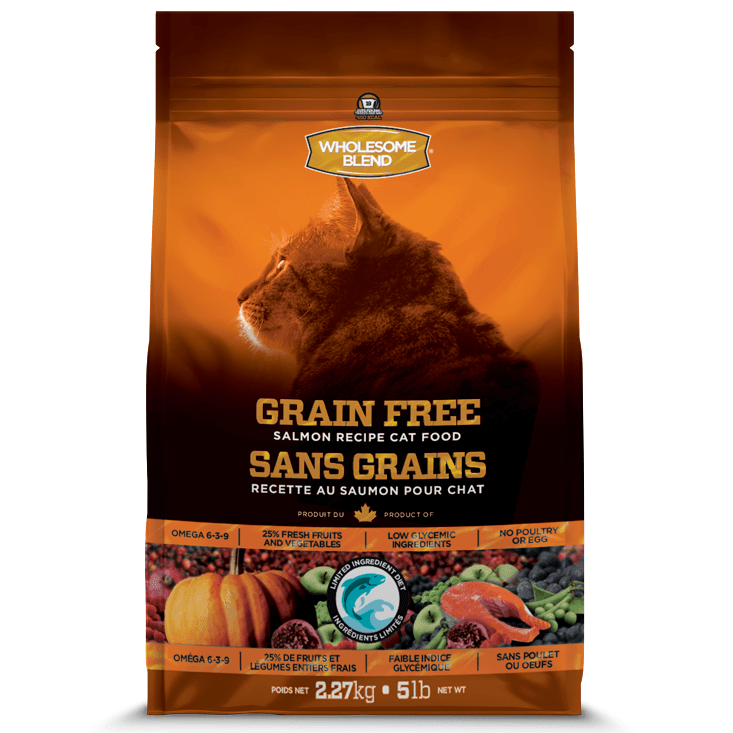 Wholesome Blend Cat Food L.I.D. Grain Free Salmon - 2.27 Kg - Cat Food - Wholesome Blend - PetMax Canada