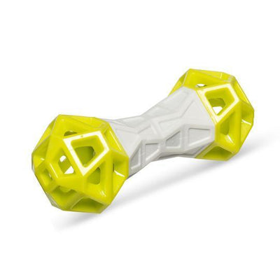 Totally Pooched Flex N Squeak Rubber Toy Green - 7" - Dog Toys - Messy Mutt - PetMax Canada