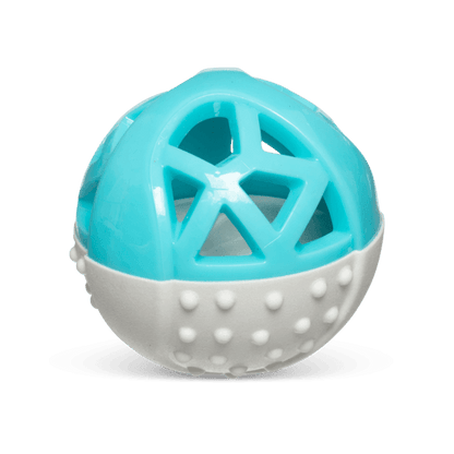 Totally Pooched Catch N Squeak Rubber Ball Teal - 3.5" - Dog Toys - Messy Mutt - PetMax Canada