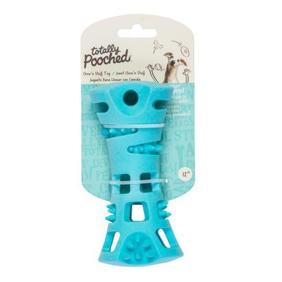 Totally Pooched Chew N Stuff Rubber Toy Teal - Teal - Dog Toys - Messy Mutt - PetMax Canada
