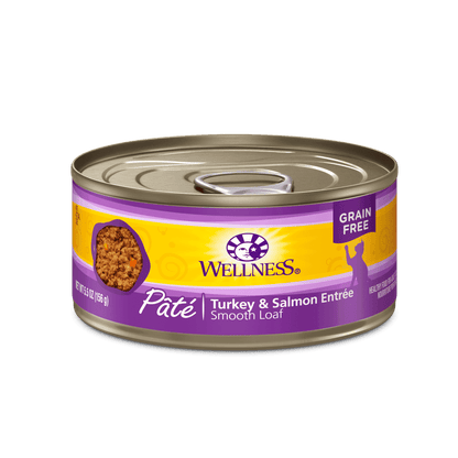 Wellness Complete Health Turkey & Salmon Formula Grain-Free Canned Cat Food - 155g - Canned Cat Food - Wellness - PetMax Canada