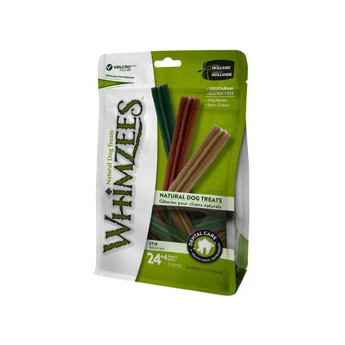 Whimzees Edible Dental Dog Chew Stix Small - 24 Pack Bag Natural Chews Small - 24 Pack Bag | PetMax Canada