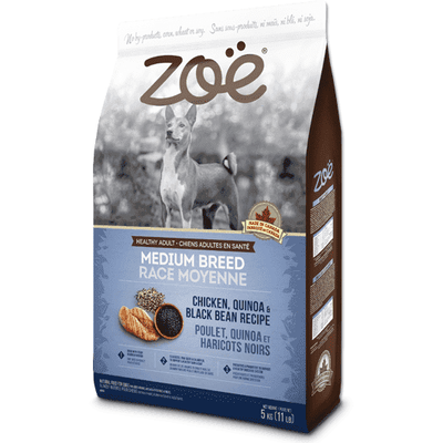 Zoe Dog Adult Medium Breed Chicken, Quinoa & Bean  Dog Food  | PetMax Canada