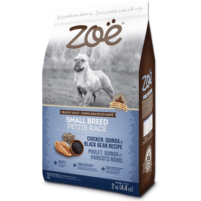 Zoe Dog Adult Small Breed Chicken, Quinoa & Bean  Dog Food  | PetMax Canada