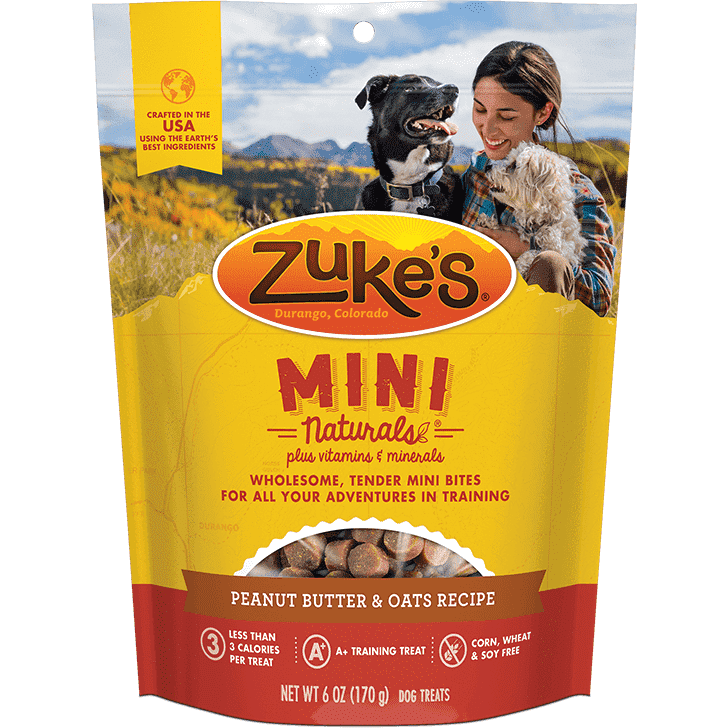 Zukes Dog Treats Mini Naturals Peanut Butter & Oats  Dog Treats  | PetMax Canada